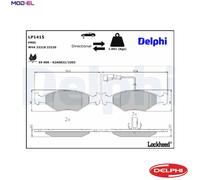 DELPHI LP1415 Brake pad set
