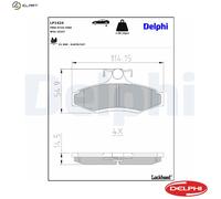 DELPHI LP1424 Brake pad set