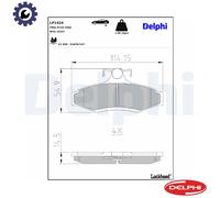 DELPHI LP1424 Brake pad set