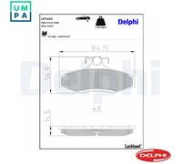 DELPHI LP1424 Brake pad set