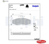 BRAKE PAD SET DISC BRAKE LP1429 FOR SKODA FORMAN/Forman FAVORIT/Pickup VW