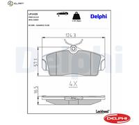 DELPHI LP1435 Brake pad set
