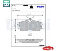 DELPHI LP1435 Brake pad set