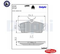 DELPHI LP1435 Brake pad set