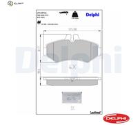 DELPHI LP1437LC Brake pad set