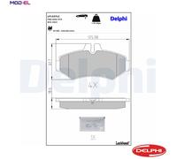 DELPHI LP1437LC Brake pad set