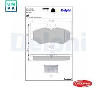 DELPHI LP1437LC Brake pad set