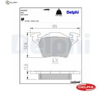BRAKE PAD SET DISC BRAKE LP1471 FOR MERCEDES-BENZ V-CLASS VITO/Van/Bus 2.1L 4cyl
