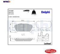 Delphi Brake Pads Rear With Anti-Squeak Plate For Subaru Forester Impreza Legacy