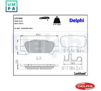 Delphi Brake Pads Rear With Anti-Squeak Plate For Subaru Forester Impreza Legacy