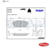 Delphi Brake Pads Rear With Anti-Squeak Plate For Subaru Forester Impreza Legacy