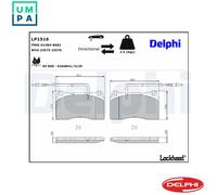 Brake pads Low-Metallic LP1516 DELPHI for PEUGEOT CITROËN FIAT