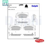 BRAKE PAD SET DISC BRAKE LP1526 FOR HONDA CIVIC/VII/Hatchback ACCORD/Mk 1.7L