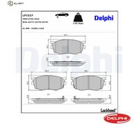 Disc Brake Brake Pad Set Delphi LP1527 Fits Mazda 323 F/P 323 S 626 6 Premacy