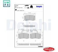 BRAKE PAD SET DISC BRAKE LP1543 FOR ALFA ROMEO PEUGEOT FIAT 3.2L 6cyl SPIDER 406