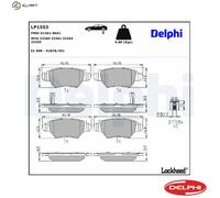 Delphi LP1553 Rear Brake Pads Set for Vauxhall Astra Zafira Corsa