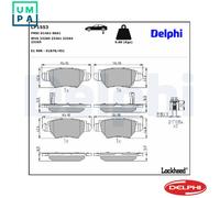BRAKE PAD SET DISC BRAKE LP1553 FOR VAUXHALL ZAFIRA/Mk ASTRAVAN/IV CHEVROLET