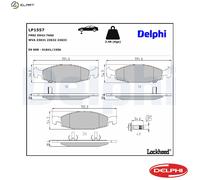 Disc Brake Brake Pad Set Delphi LP1557 Fits Jeep Cherokee Grand Cherokee