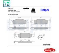 Disc Brake Brake Pad Set Delphi LP1557 Fits Jeep Cherokee Grand Cherokee