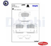 DELPHI LP1559 Brake pad set