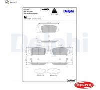 DELPHI LP1559 Brake pad set