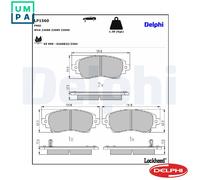 Delphi LP1560 Brake Pad Set, disc brake