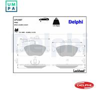 Fits DELPHI LOCKHEED HAMULCE LP1587 BRAKE PAD AXLE SET FIAT