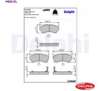 BRAKE PAD SET DISC BRAKE LP1590 FOR NISSAN SENTRA SABRE PULSAR/Hatchback/VI 1.4L