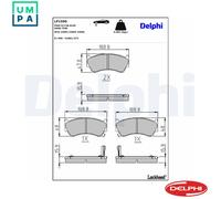 Front Disc Brake Brake Pad Set Delphi LP1590 Fits Nissan Almera Braking System