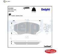 Disc Brake Brake Pad Set Delphi LP1594 Fits Daihatsu Mitsubishi Proton Extol