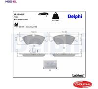 DELPHI LP1596LC Brake pad set