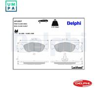 Disc Brake Brake Pad Set Delphi LP1597 Fits Citroen Peugeot Saxo Xsara 106 205