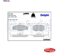 Disc Brake Brake Pad Set Delphi LP1601 Fits Buick Seat Skoda VW Park Avenue