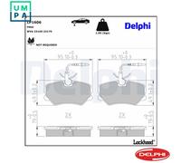 Brake pads Low-Metallic LP1606 DELPHI for CITROËN PEUGEOT