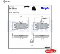 BRAKE PAD SET DISC BRAKE LP1614 FOR RENAULT ESPACE/III/Mk G8T716/760/714 2.2L