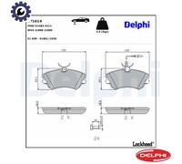 BRAKE PAD SET DISC BRAKE LP1614 FOR RENAULT ESPACE/III/Mk G8T716/760/714 2.2L