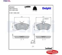 BRAKE PAD SET DISC BRAKE LP1614 FOR RENAULT ESPACE/III/Mk G8T716/760/714 2.2L