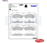 BRAKE PAD SET DISC BRAKE LP1615 FOR JEEP GRAND/CHEROKEE/SUV/ WRANGLER/TJ/II