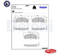 BRAKE PAD SET DISC BRAKE LP1625 FOR MAZDA B-SERIE/SUV/BRAVO/Pickup WLE7 2.5L