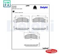 BRAKE PAD SET DISC BRAKE LP1625 FOR MAZDA B-SERIE/SUV/BRAVO/Pickup WLE7 2.5L