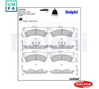 Brake pads Low-Metallic LP1635 DELPHI for FORD USA JEEP