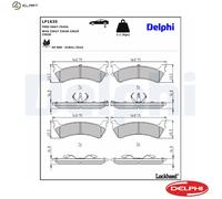 BRAKE PAD SET DISC BRAKE LP1635 FOR JEEP GRAND/CHEROKEE/SUV/ MX/ERH 4.0L 6cyl