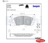 BRAKE PAD SET DISC BRAKE LP1663 FOR SUBARU OUTBACK/LEGACY FORESTER LIBERTY/III