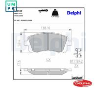 BRAKE PAD SET DISC BRAKE LP1663 FOR SUBARU OUTBACK/LEGACY FORESTER LIBERTY/III