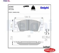 BRAKE PAD SET DISC BRAKE LP1663 FOR SUBARU OUTBACK/LEGACY FORESTER LIBERTY/III