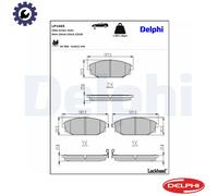 Brake pads LP1665 DELPHI for HYUNDAI GALLOPER