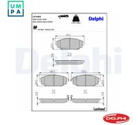 BRAKE PAD SET DISC BRAKE LP1665 FOR MITSUBISHI HYUNDAI GALLOPER/II D4BF 2.5L