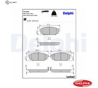 Brake pads LP1665 DELPHI for HYUNDAI GALLOPER