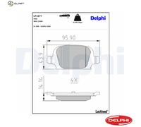 DELPHI LP1677 Brake pad set