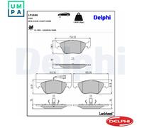 Brake pads Low-Metallic LP1686 DELPHI for ALFA ROMEO FIAT LANCIA
